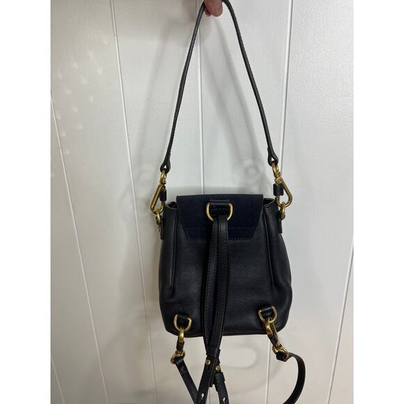 Chloe Rare Navy Blue Suede Gold Studded Faye Mini Backpack/Shoulder Bag - Picture 11 of 11